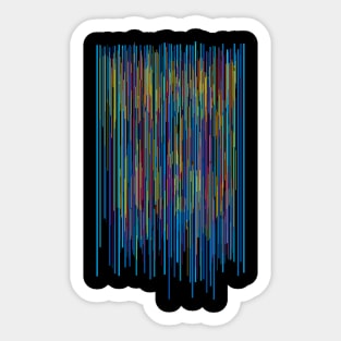 Vertical Design Pattern- Colorful Stripes Texture Sticker